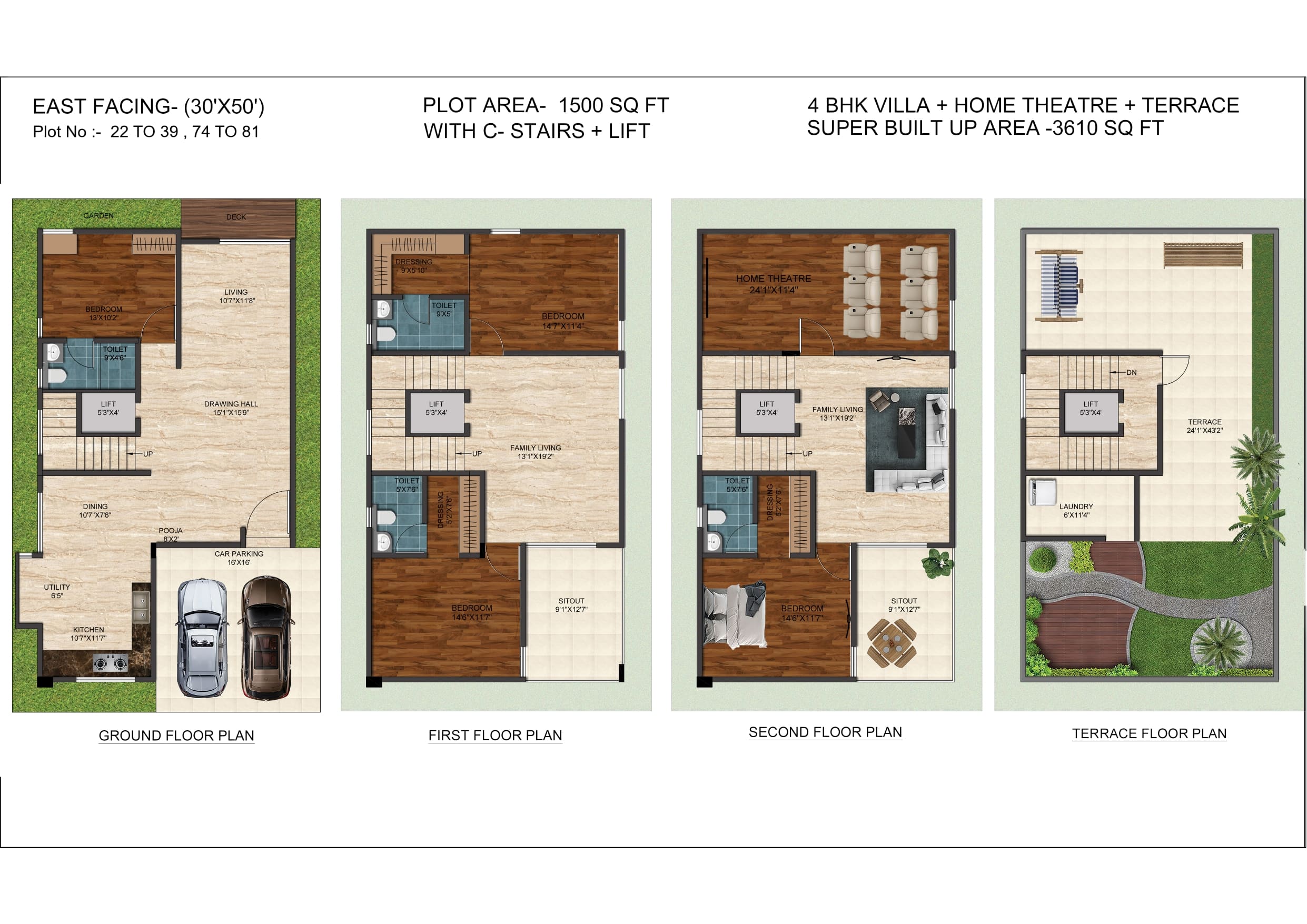 4 BHK Floor Plan